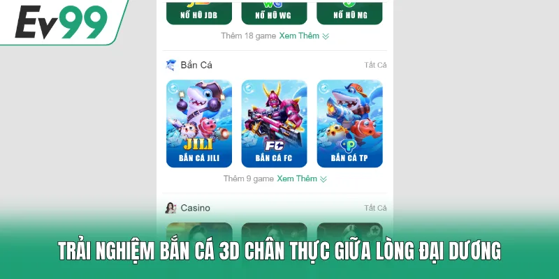 Home 21 Trải nghiệm bắn cá 3D chân thực giữa lòng đại dương